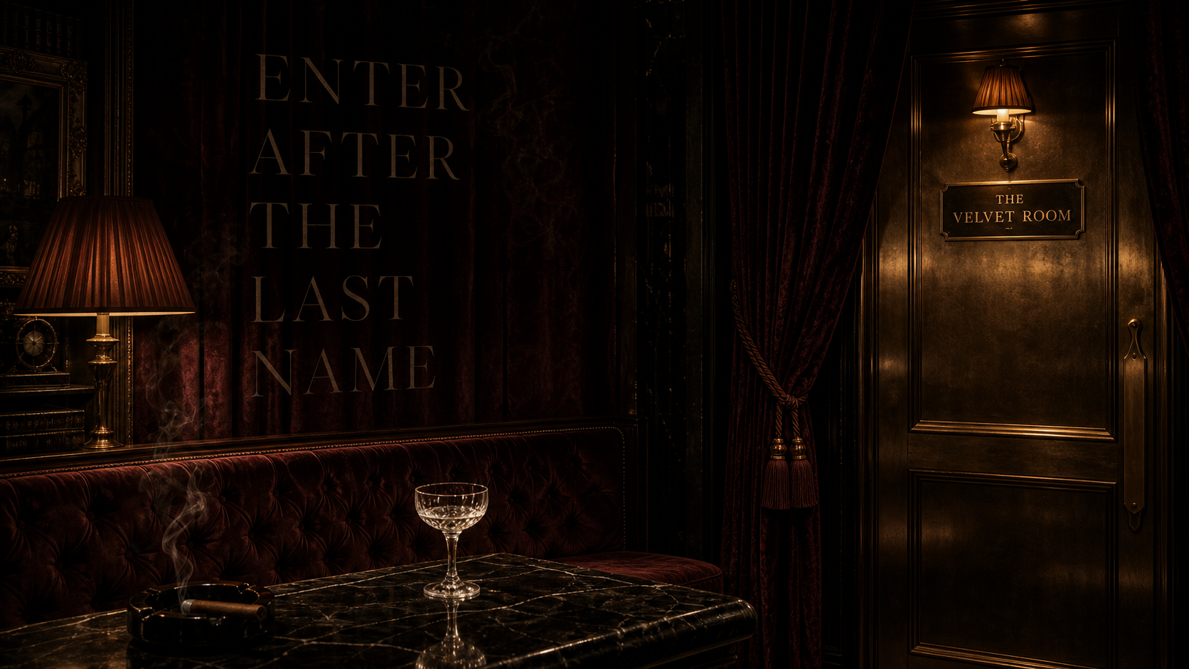 The Velvet Room Enter After The Last Name Hospitality Campaign 16x9 by Ribbsaeter Advertising, Hospitality & Dining campaign image