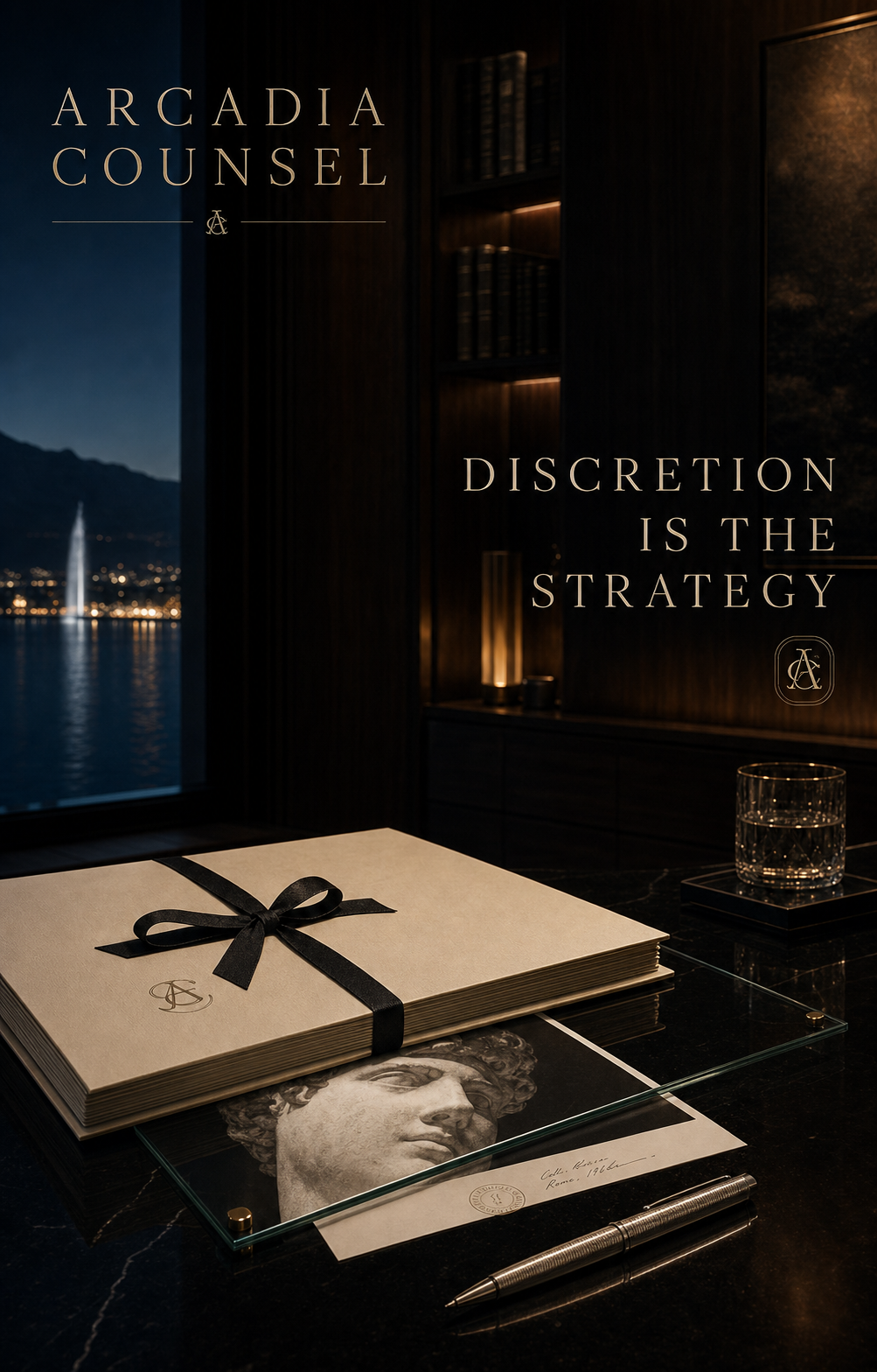 Arcadia Counsel Discretion Is The Strategy Legal Advisory Campaign 4x5 Ribbsaeter Advertising campaign image