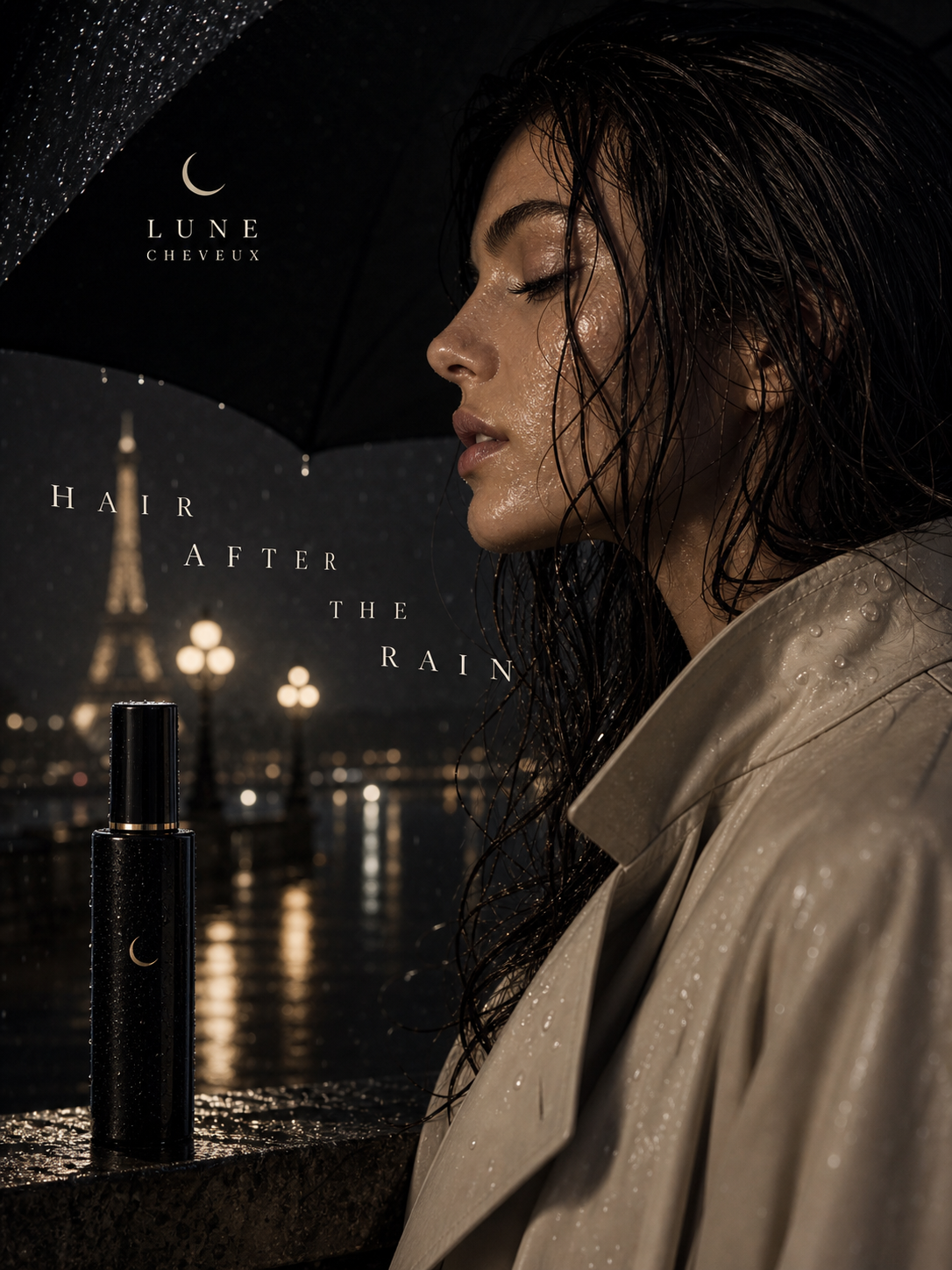 Lune Cheveux Hair After The Rain Beauty Campaign 3x4 Ribbsaeter Advertising campaign image