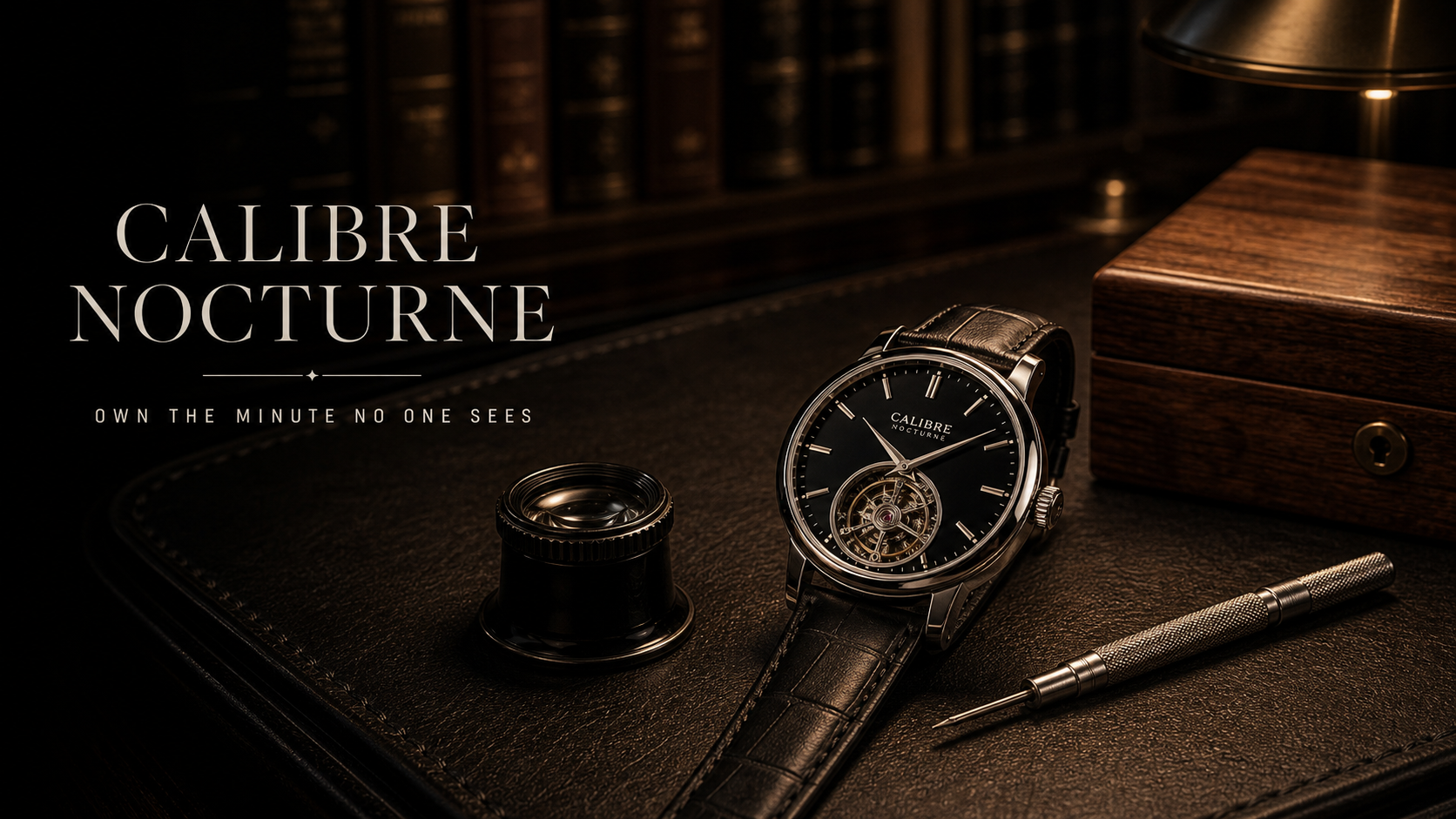 Calibre Nocturne Own The Minute Watch Campaign 16x9 by Ribbsaeter Advertising, Jewelry & Watches campaign image