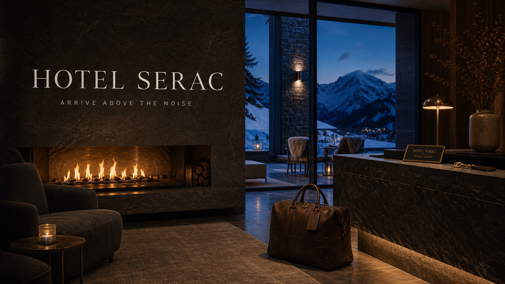 Hotel Serac Arrive Above Noise Luxury Hospitality Campaign 16x9 widescreen Ribbsaeter Advertising campaign