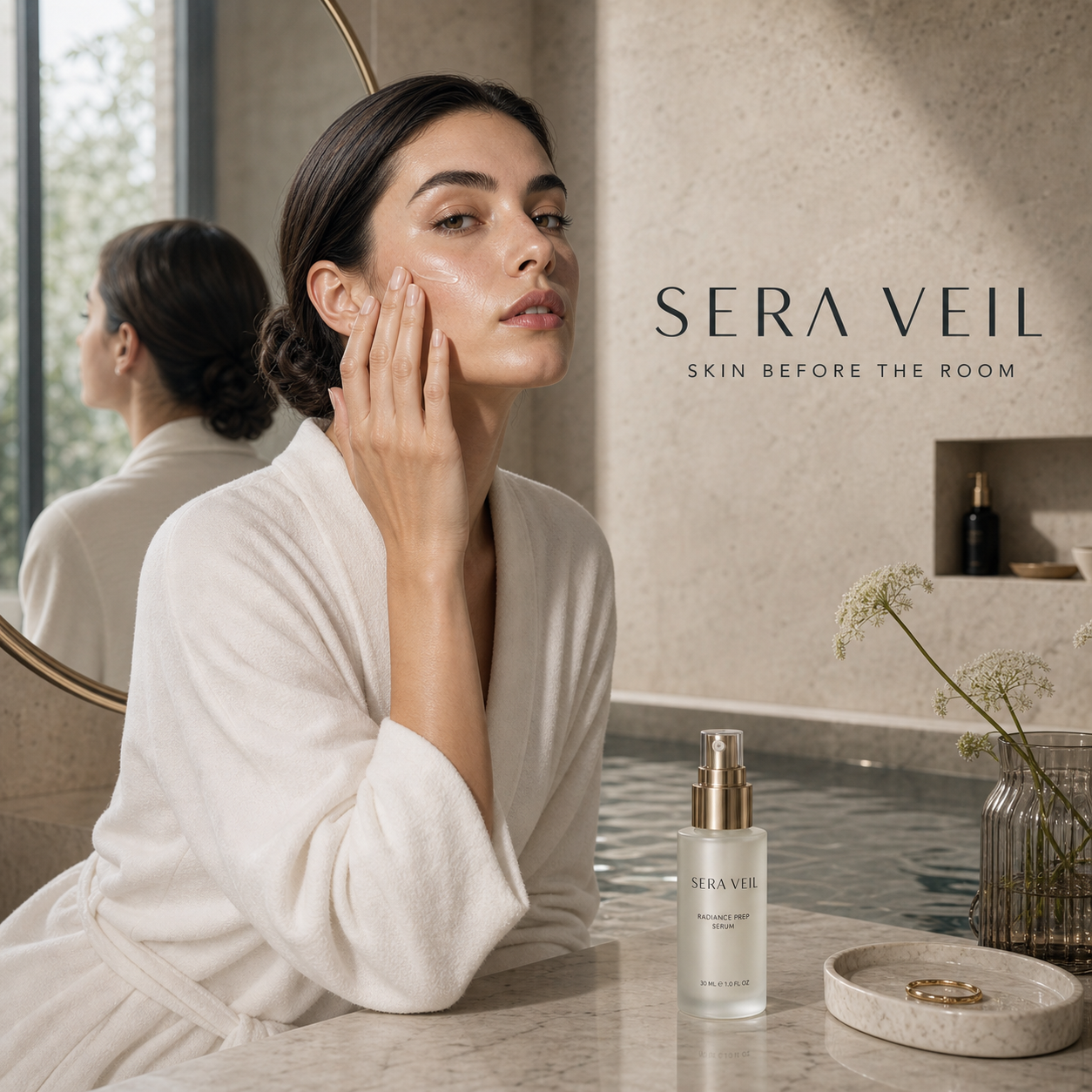 Sera Veil Skin Before Room Skincare Campaign 1x1 Ribbsaeter Advertising campaign image