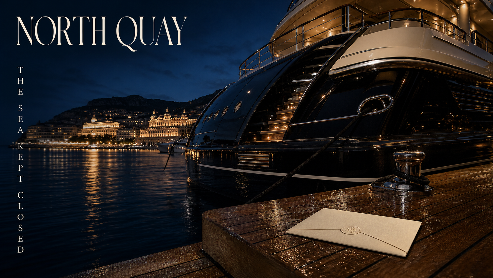 North Quay The Sea Kept Closed Yacht Campaign 16x9 by Ribbsaeter Advertising, Aviation, Yachts & Automotive campaign image