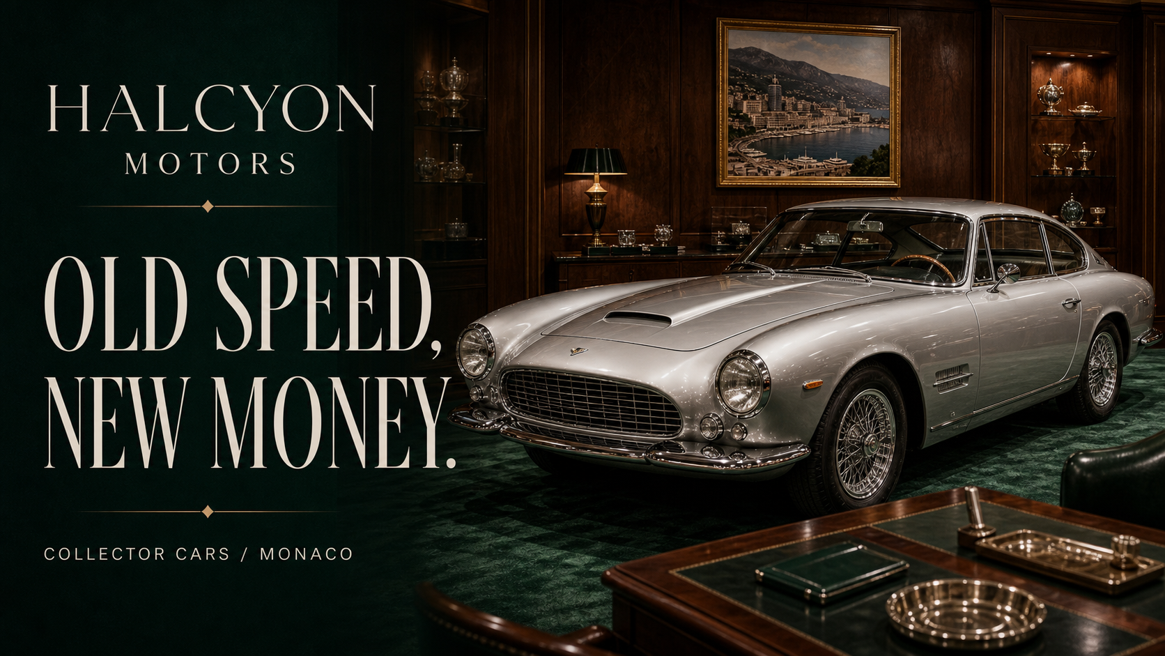 Halcyon Motors Old Speed New Money Vintage Cars Campaign 16x9 by Ribbsaeter Advertising, Aviation, Yachts & Automotive campaign image