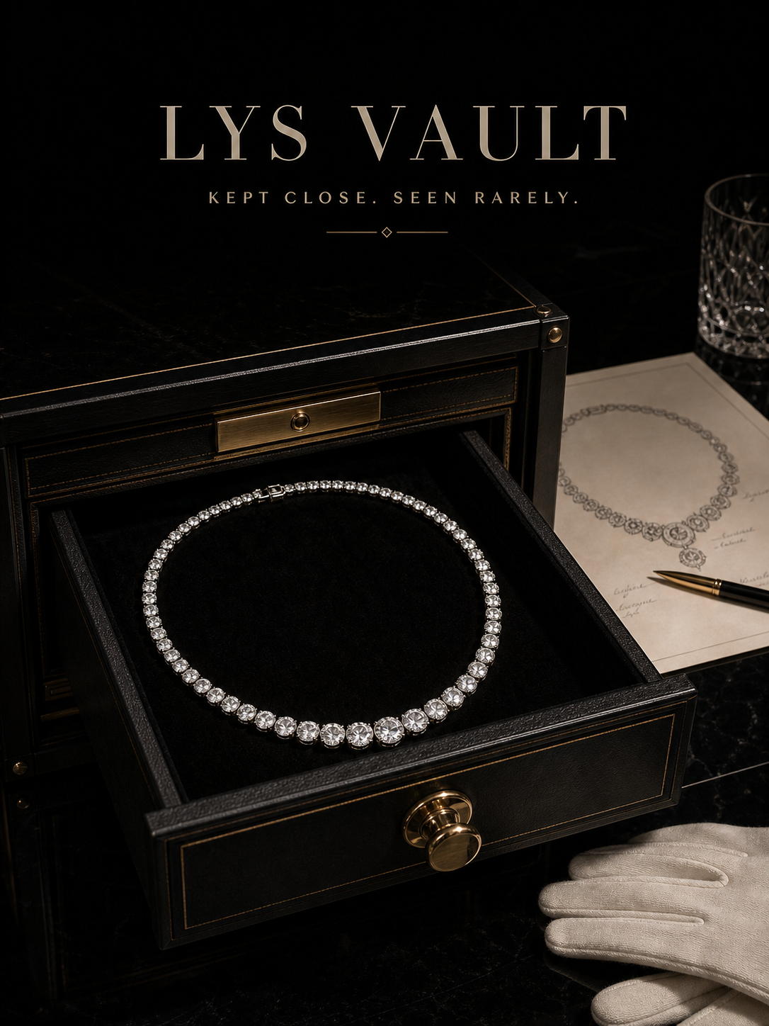 Lys Vault Kept Close Seen Rarely High Jewelry Campaign 3x4 Ribbsaeter Advertising campaign image