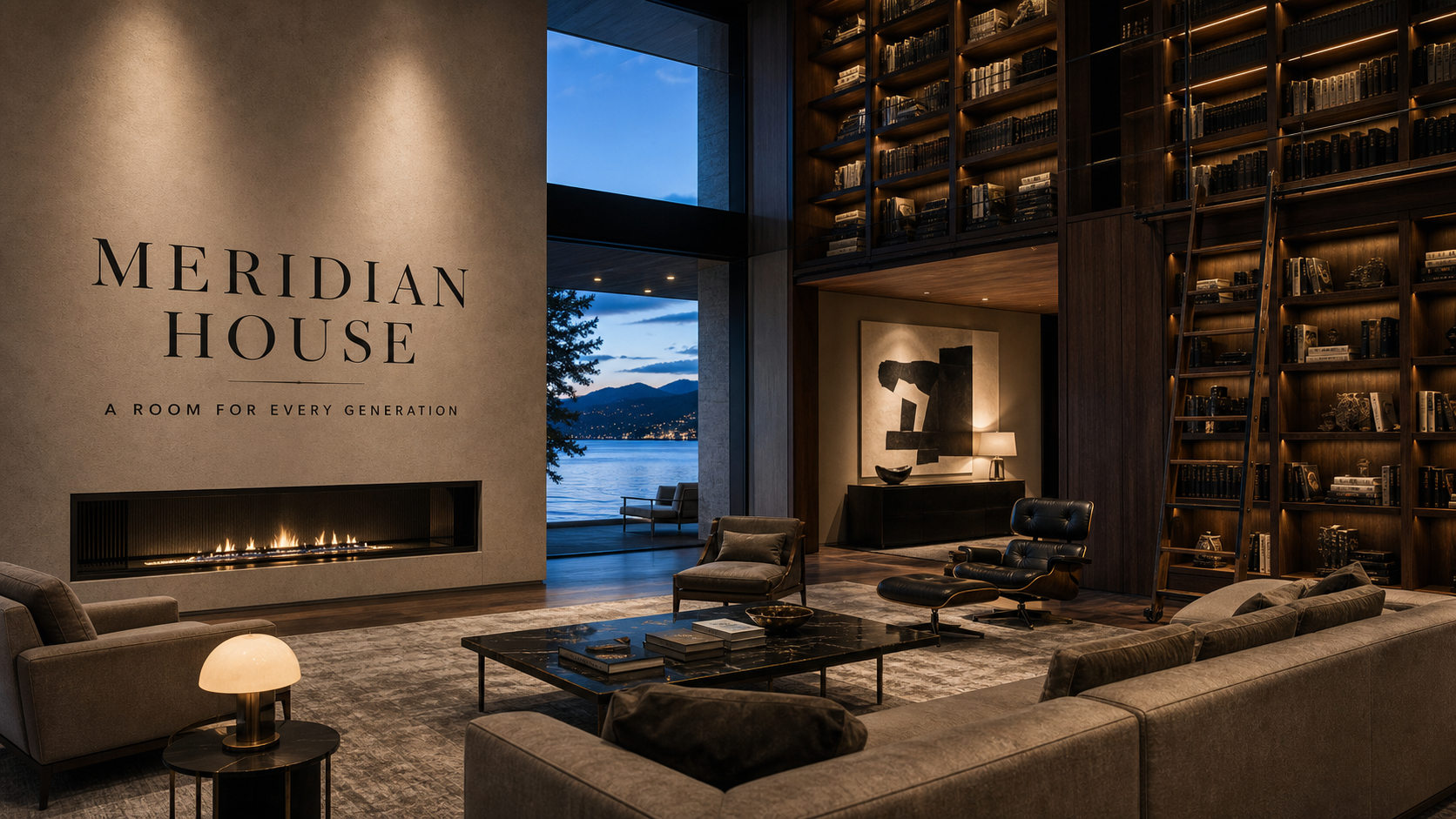 Meridian House Room For Every Generation Residence Library Campaign 16x9 by Ribbsaeter Advertising, Architecture & Design campaign image