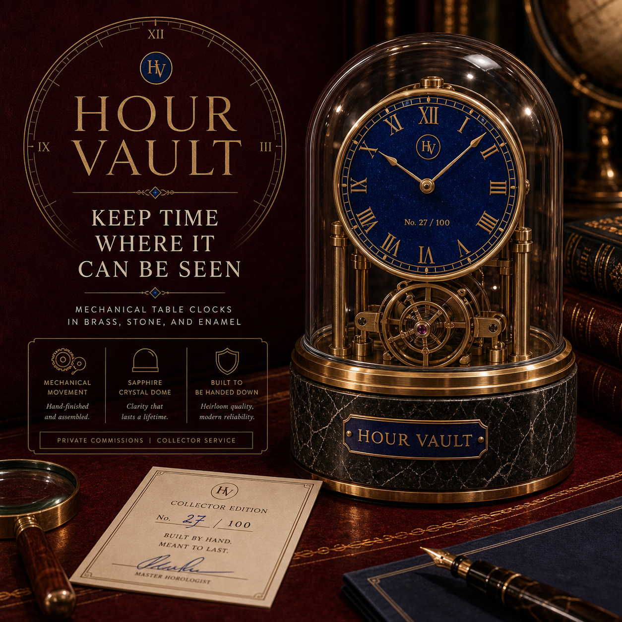 Hour Vault Keep Time Table Clocks Campaign 1x1 Ribbsaeter Advertising campaign image