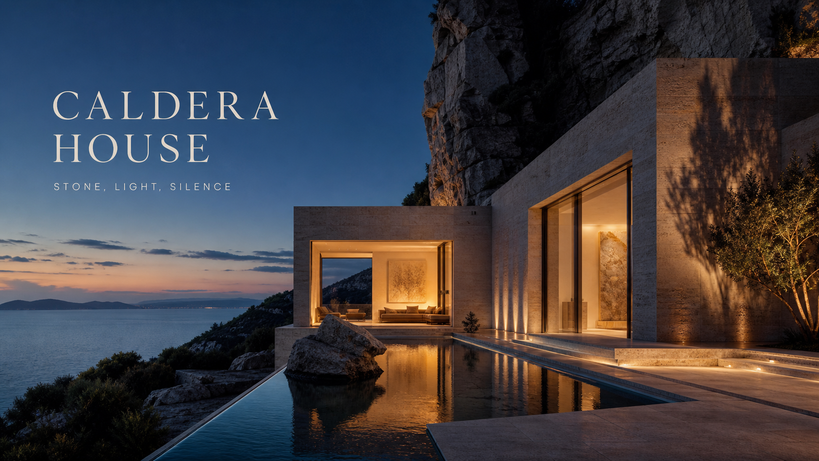 Caldera House Stone Light Silence Architecture Campaign 16x9 related Ribbsaeter Advertising campaign