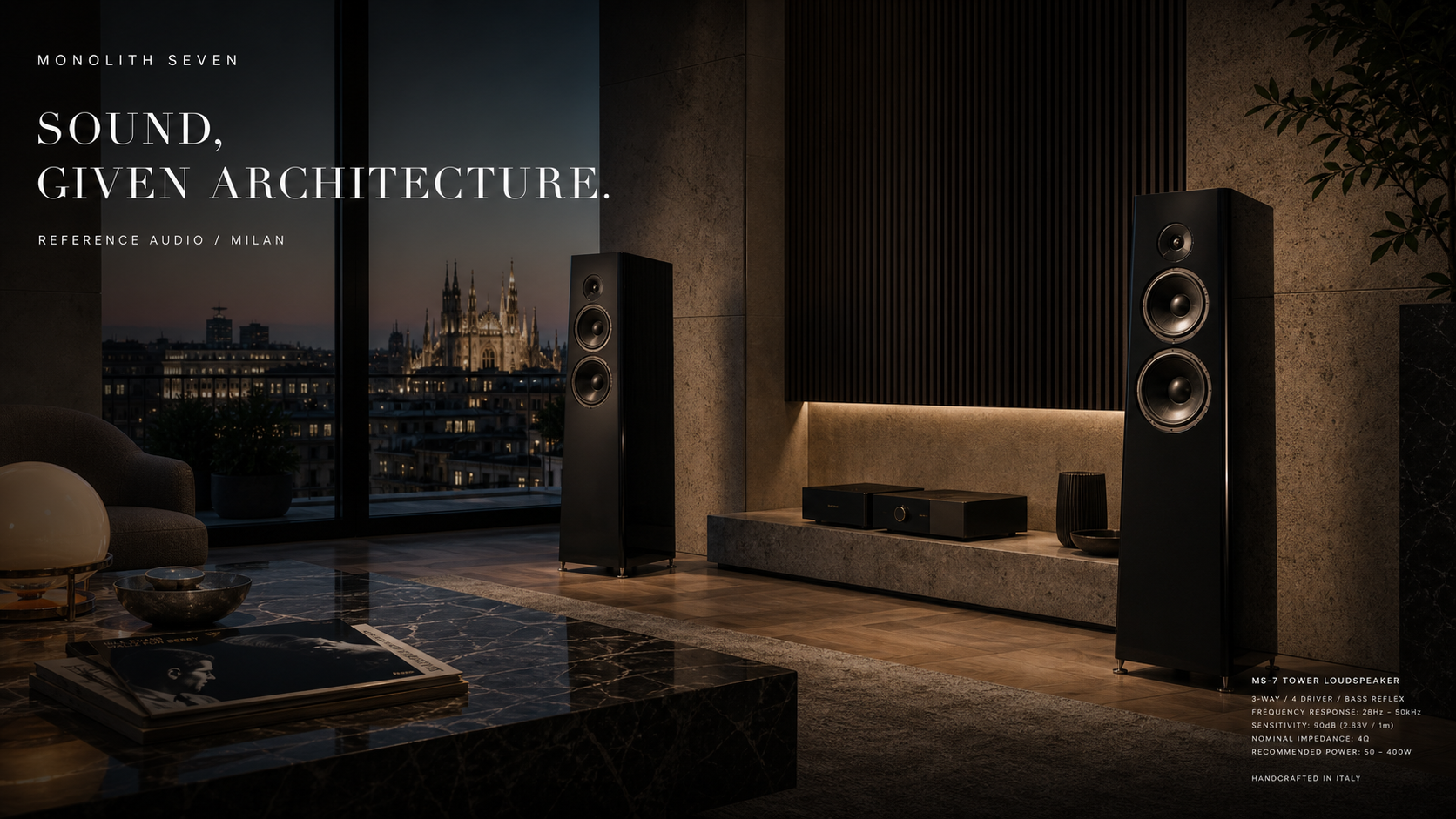 Monolith Seven Reference Audio Campaign 16x9 by Ribbsaeter Advertising, Private Wealth, Culture & Events campaign image