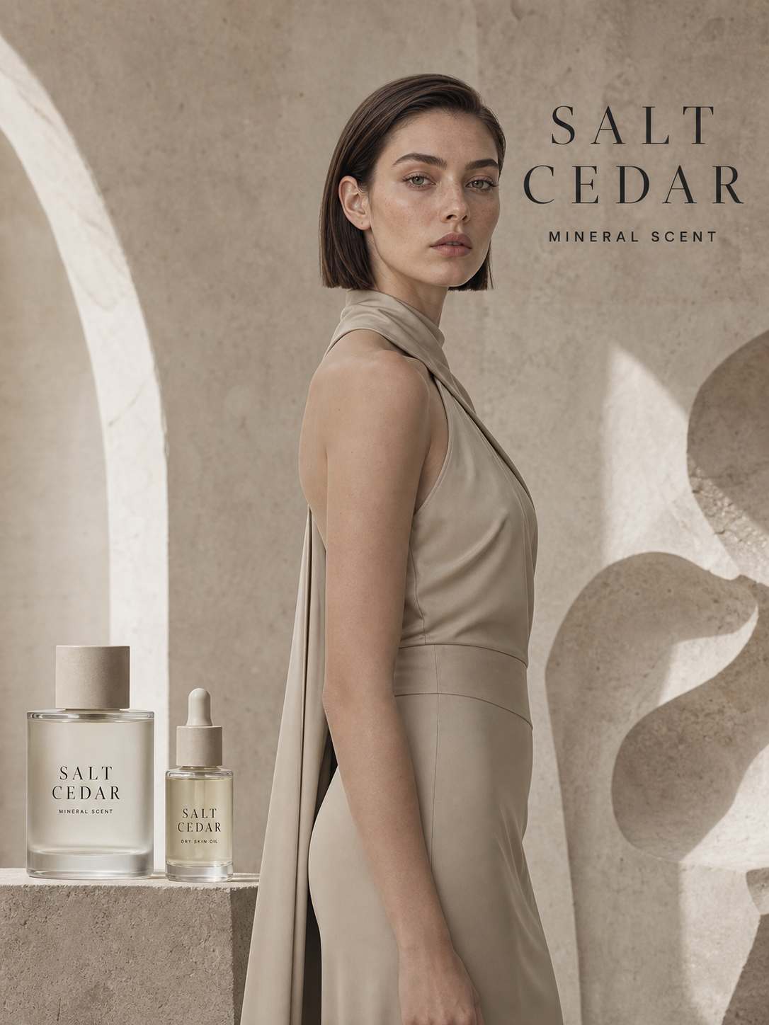 Aylin Demir Salt Cedar Fragrance Beauty Campaign Ribbsaeter Advertising campaign image