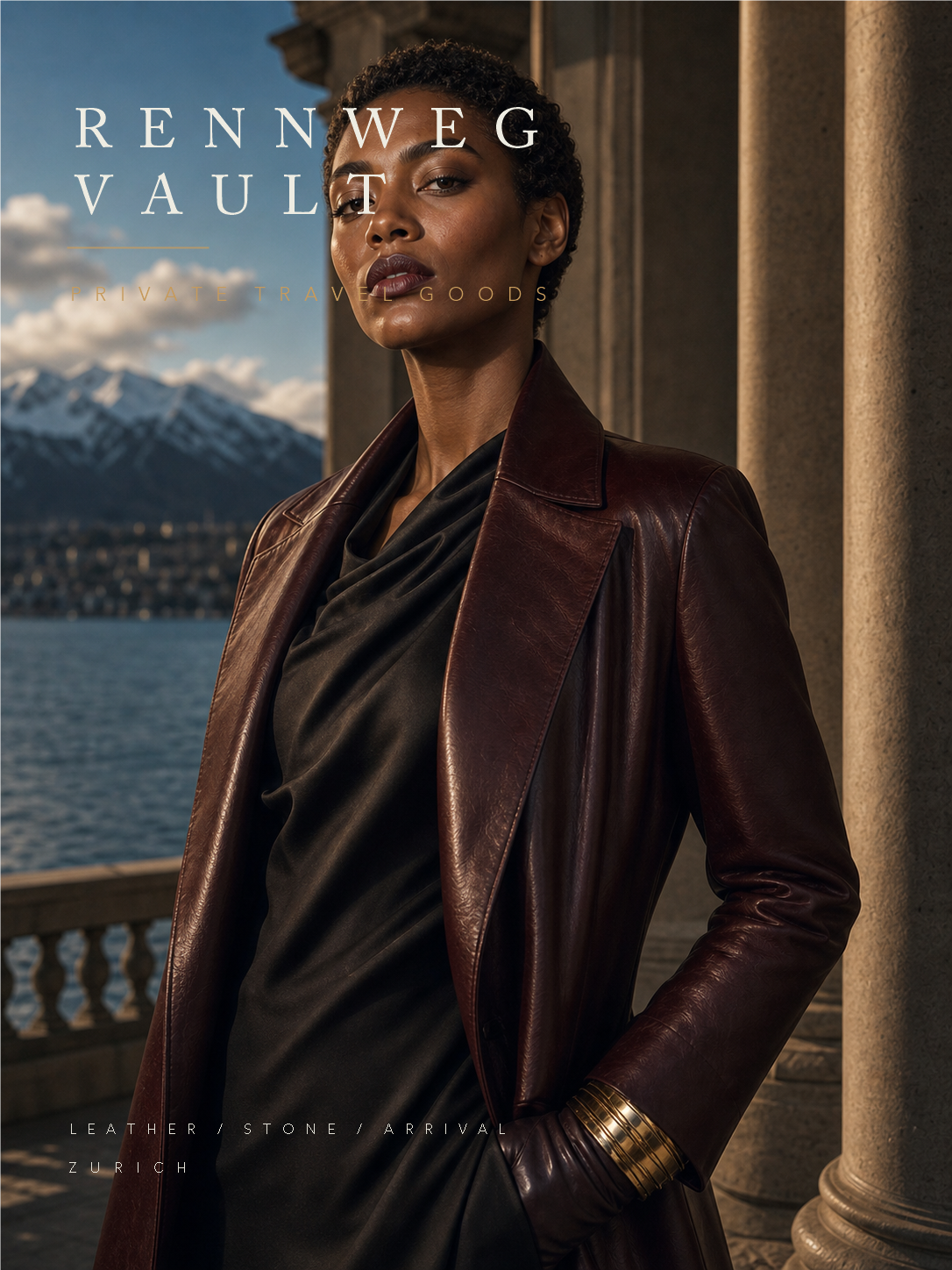 Luxury art auction campaign image with gallery atmosphere and premium cultural advertising direction