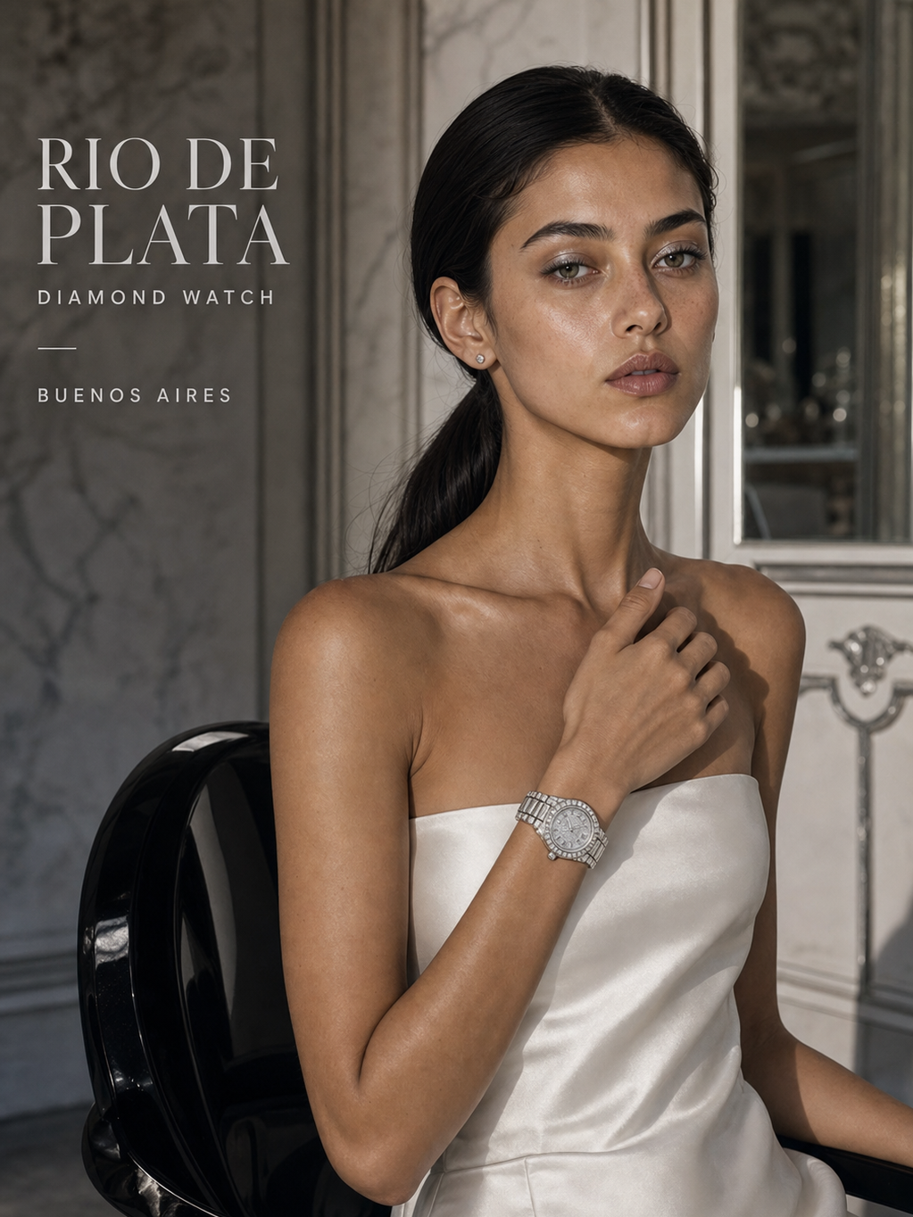 Lucia Aldana Rio De Plata Watch Jewelry Campaign by Ribbsaeter Advertising, Jewelry & Watches campaign image for luxury brand presence