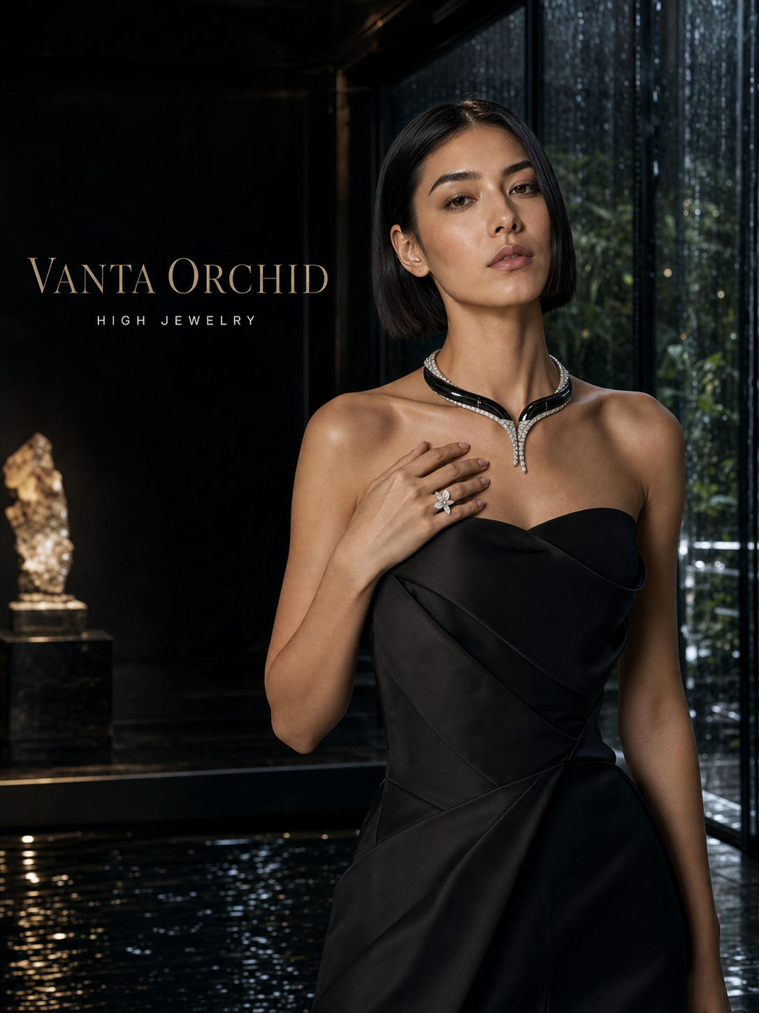 Mei Lin Tan Vanta Orchid High Jewelry Campaign Ribbsaeter Advertising campaign image